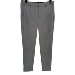 Theory Testra 2 BK Elmore Knit Ankle Pants Chevron Black White 4 Modern Slack